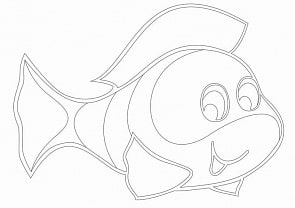 Трафарет для рисования песком Картина A4 – Рыбка (Ассоциация Развитие, 212ПФ)