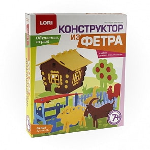 Конструктор из фетра большой – Ферма (Lori, Фтр-012)