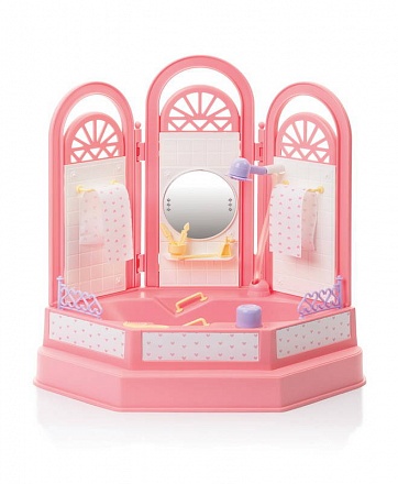 Игровой набор - Ванная комната из серии Маленькая принцесса, с механизмом подачи воды 