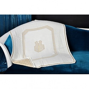 Плед-покрывало вязанный UPS PUPS Жилетка, 85*100 (акрил, коричневый)