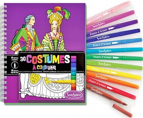 Набор для творчества – Раскраска с фломастерами Костюмы (Sentosphere, 9101k)
