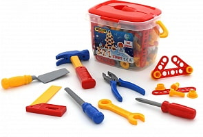 Набор инструментов №3, 132 элемента в ведёрке (Полесье, п-47175)