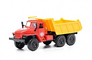 Инерционная машина металлическая Самосвал «Урал» свет, звук 1:43 (Технопарк, CT-1054-DUMP-4sim)