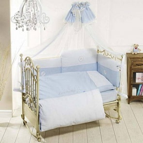 Комплект постельного белья Petit Bebe, 6 предметов, голубой (Feretti, 00-0013964_blue)