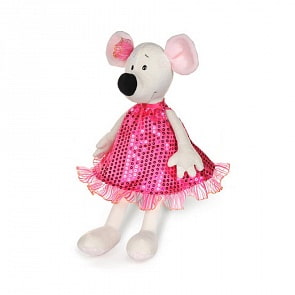 Крыса Василиса в бордовом платье, 23 см (MaxiToys, MT-MRT021925-23)