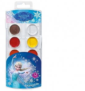 Акварель 12 цветов «Disney» Холодное сердце (Росмэн, 26729ros)