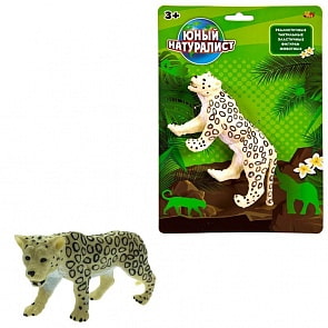 Фигурка из серии Юный натуралист – Леопард белый, термопластичная резина (Abtoys, PT-01166)