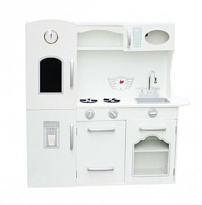 Деревянная кухня с настоящими часами - Александрия (Lanaland, W10C214)