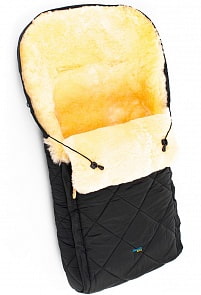 Детский меховой конверт из натуральной овчинки Ramili Baby Classic Black (Ramili, CL10BLACK)