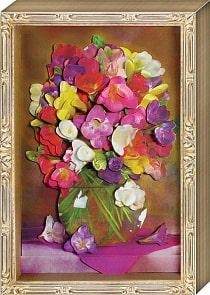 Набор для изготовления картины - Весенний букет фрезии (Клевер, АБ21-132)