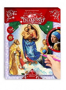 Мозаика Elite Series Diamond Сикстинская Мадонна + Девушка с жемчужной серёжкой (Лапландия, 71595б)
