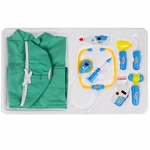 Набор доктора с халатом и шапочкой, свет и звук (Играем Вместе, B1488235-R)