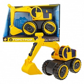 Экскаватор фрикционный - Горстрой, 20 см, свет, звук (1Toy, Т16945)