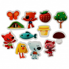 Набор стикеров ЕВА для ванны - Мимимишки, 12 штук в сумочке сетке (Капитошка, EV12-MIMI)