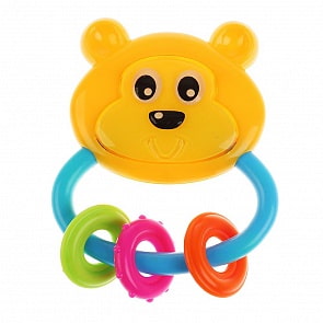 Развивающая игрушка погремушка Мишка, подвижные детали (Умка, 1605M291-Y1)