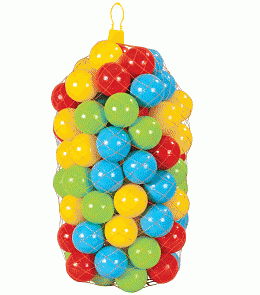 Шарики для сухого бассейна, 100 штук - 7 см, в сетке (Pilsan, 6411plsn)