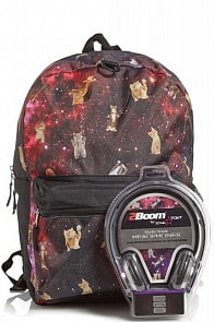 Рюкзак - Crazy Cats in Space с наушниками, цвет мульти (Аверс, KAA9884181)