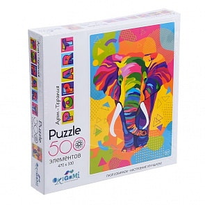 Пазл из серии Арт-терапия. Поп-арт Слон, 500 деталей (Origami, 05563)