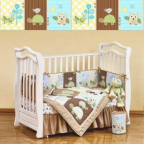 Набор постельного белья для новорожденных Froggy Frieds, 7 предметов (Shapito, 00-0014993)