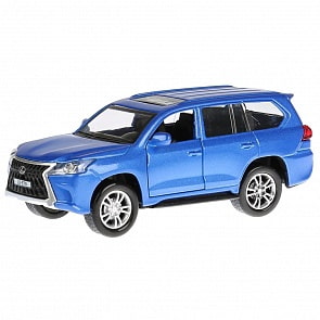Металлическая инерционная модель – Lexus LX-570, 12 см, открываются двери, синий, свет и звук (Технопарк, LX570-BU-SL)