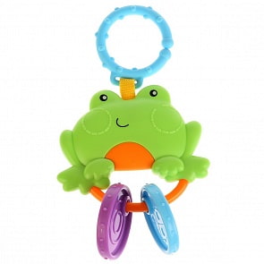 Погремушка со съемным кольцом – Лягушонок, на блистере (Умка, KK2680-2-R)