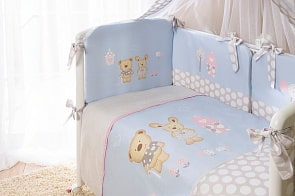 Комплект постельного белья из 3 предметов – Венеция, голубой (Perina, B3-02.4)