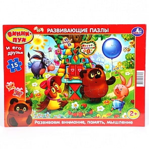 Развивающие пазлы в рамке «Винни-Пух и его друзья» (Умка, 4690590086148sim)