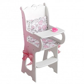 Стульчик для кормления кукол, белый (Paremo, PFD120-56)