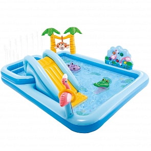Надувной бассейн - Джунгли зовут, с горкой (Intex, с57161)