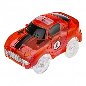 Гибкий трек - Красный спорткар с 5 лампочками (1toy, Т16669КРАСН)
