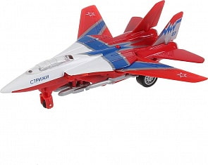 Самолет Стриж, металлический инерционный, свет-звук, 13 см (Технопарк, SB-13-04) (ассортимент)