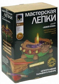 Мастерская лепки Глиняная свеча "Живой огонек" (Фантазер, 217021) 