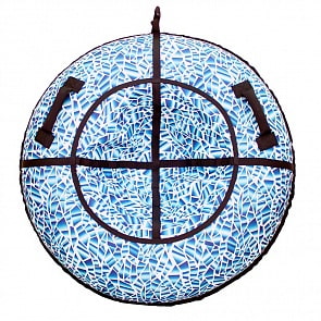 Санки надувные – Тюбинг Snow Show, узор осколки горного хрусталя, диаметр 105 см (RT, 6787RT)