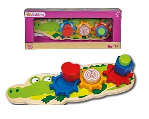 Деревянная рамка-вкладыш - Крокодил, 7 деталей (Eichhorn, 100005406)