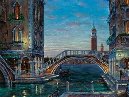 Раскраски по номерам - Картина «Каналы Венеции», 40 х 50 см. 