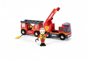 Пожарная машина, свет, звук, выдвижная лестница (Brio, 33811)
