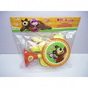 Набор музыкальных инструментов из серии Маша и медведь, в пакете (Играем Вместе, B146715-Rsim)