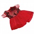 Платье для куклы 40-42см красное с двусторонними пайетками  - миниатюра №1