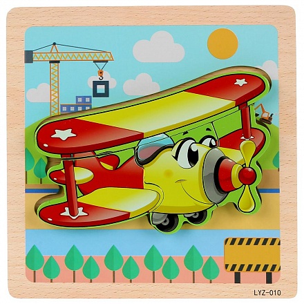 Игрушка деревянная вкладыши Транспорт, 15 х 15 см, разные цвета  
