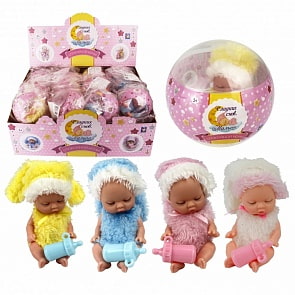 Мини-пупсик в шаре, костюмчик - зайчик (1toy, Т14146)