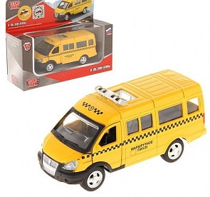 Машина металлическая инерционная – Газель Такси (Технопарк, X600-H09034-R) 