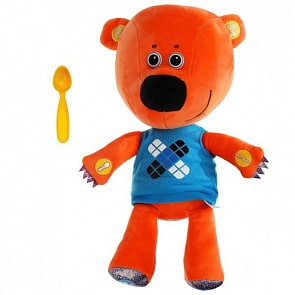 Игрушка мягкая Кеша ест из ложечки 25 см Ми-ми-мишки функциональный (Мульти-Пульти, M80283-25)