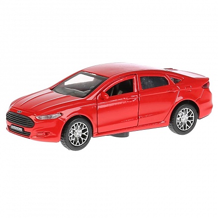 Инерционная металлическая машина - Ford Mondeo, красный, 12 см, открываются двери, багажник 