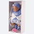 Интерактивная кукла Эдурне в голубом, детский лепет, 52 см  - миниатюра №4