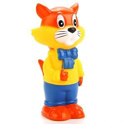 Игрушка для купания Кот Леопольд, в сетке (Играем вместе, 9Rsim) - миниатюра