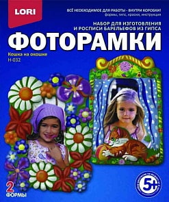 Фоторамки из гипса - Кошка на окошке (Лори, Н-032)