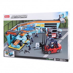 Конструктор Машина с фигурками, 555 деталей (Sluban, M38-B0765)