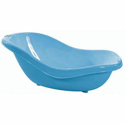 Ванночка для купания со сливным отверстием, голубая 