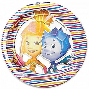 Тарелка - Фиксики, 17 см, 8 штук (Amscan, 1502-1305)