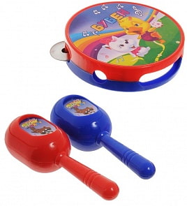 Набор музыкальных инструментов: бубен и маракасы из серии DoReMi (ABtoys, D-00028)